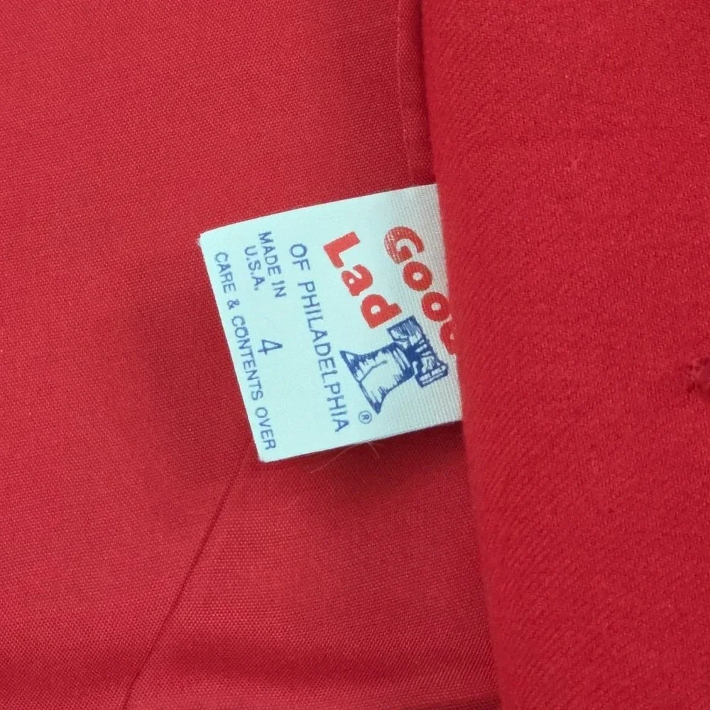 Vintage Good Lad Red Gold Button Blazer Little Boys Size 4 Made‎ In The USA
